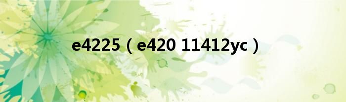 e4225（e420 11412yc）