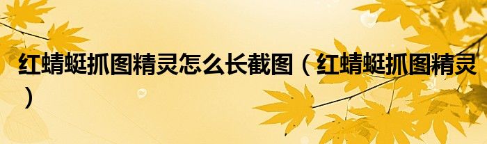 红蜻蜓抓图精灵怎么长截图（红蜻蜓抓图精灵）